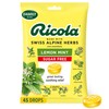 Ricola Sugar Free Lemon Mint Throat Drops, 45 Count, Refreshing