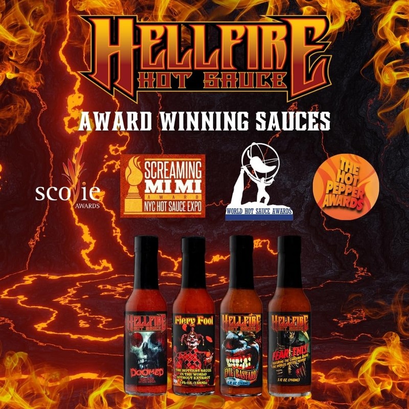 Hellfire Hot Wingfest Gift Pack - Gourmet Hot Sauce Variety
