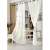Woltu Set of 2 Transparent Curtains with Eyelets - Double
