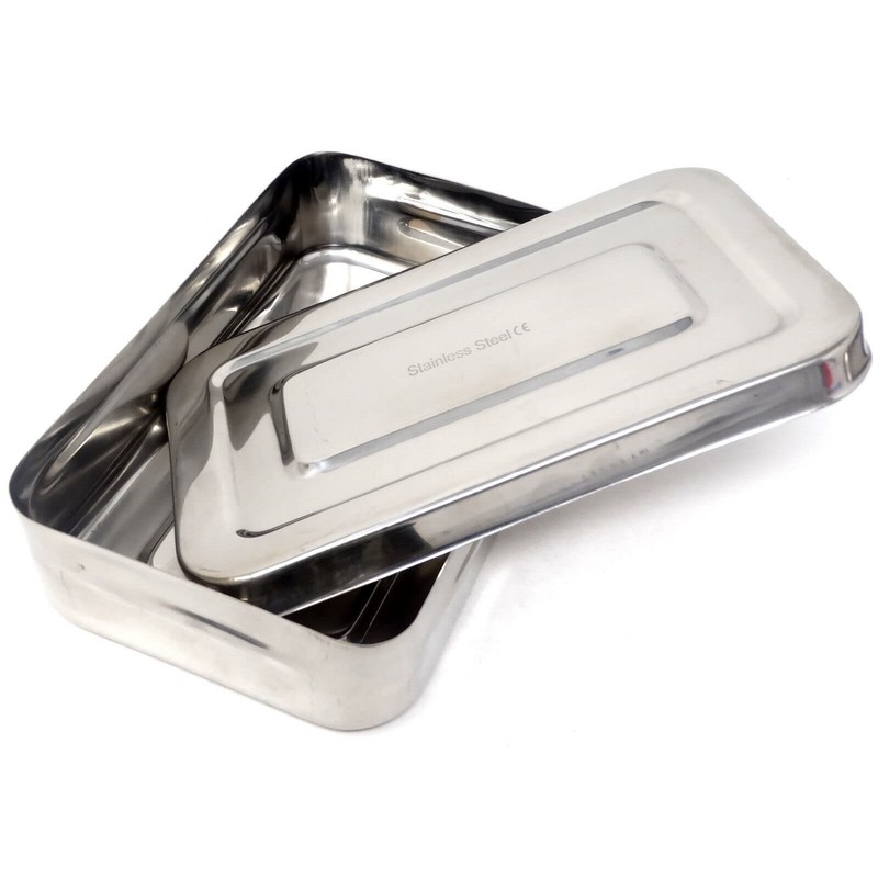 Stainless Steel LAB Dental Sterilizer Instrument Box, Organizer Jewelry/Tool Storage