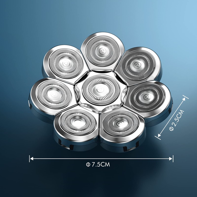 Lovcoyo Shaver Heads Replacement, 8D Blade Replacement Heads, Universal Replacement