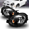 AmeriLite Black Replacement Headlights Set For 03-05 Dodge Neon -