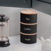 EHC Tea Coffee Sugar Canister Set, Set of 3 Stackable