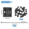 MECCANIXITY 100Set Cable Tie Zip Self Adhesive Mounts Set 8