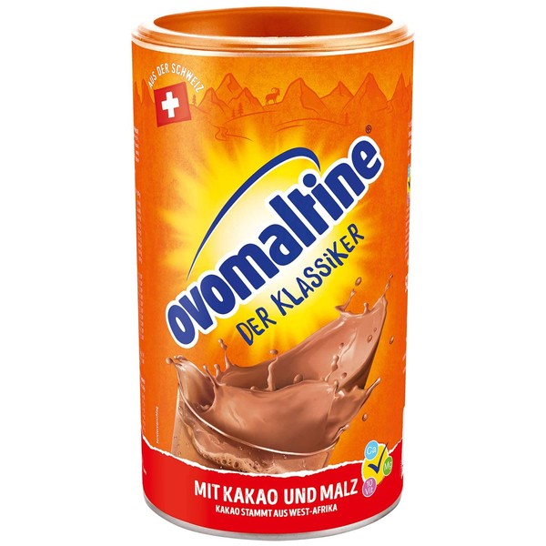 Ovomaltine of Switzerland Hot/cold chocolate hot/cold cocoa chocolate milk mix IMORTED from GERMANY-500 g