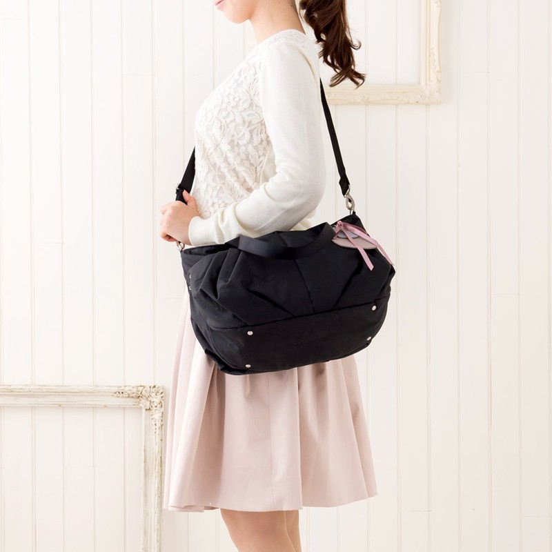 RucaRuca Luxe 2-Way Mother's Bag, Medium, Black