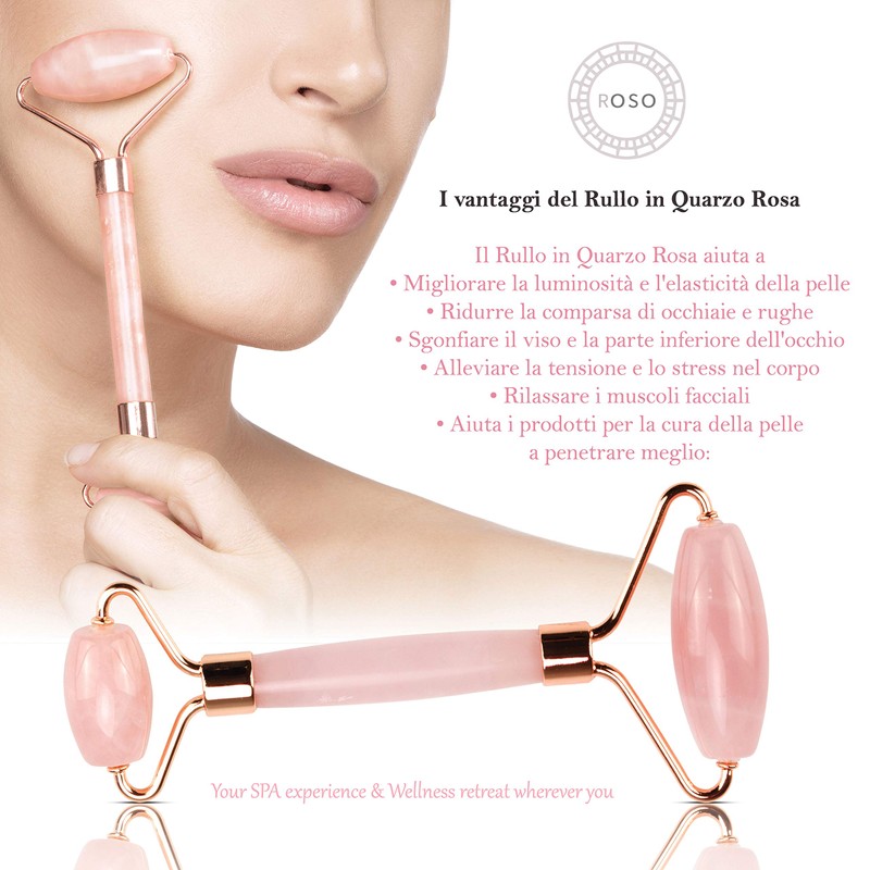 M.Y.L. Real Rose Quartz Roller Anti-Ageing Jade Roller Made of
