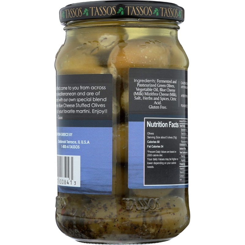 TASSOS Blue Cheese Stuffed Olives, 12 OZ