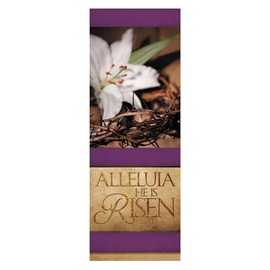 Trinity Church Supply Banner Divine Presence Christian Religious Banners, Inspirational Scripture and Symbolic Imagery, He is Risen, 2ft x 6ft