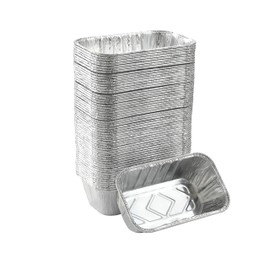 Waytiffer 100 Pack 1Lb mini Loaf Pans Heavy Duty Disposable Aluminum Foil Bread Tins Standard Size 6" X 3.5" X 2.5" Oven Safe Sturdy Small Bread Tin Pans 1 Pound Loaf Pans