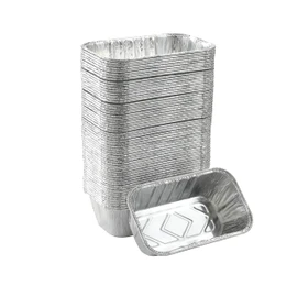 Waytiffer 100 Pack 1Lb mini Loaf Pans Heavy Duty Disposable Aluminum Foil Bread Tins Standard Size 6" X 3.5" X 2.5" Oven Safe Sturdy Small Bread Tin Pans 1 Pound Loaf Pans
