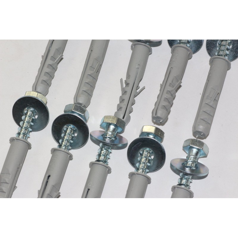 10 x M8 x 50mm Masonry Brick Wall Fixing Screw