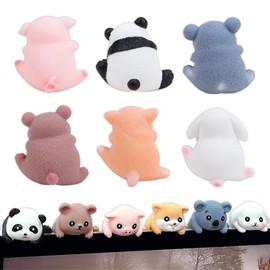 ZORZA 6Pcs Cartoon 3D Figurine Computer Monitor Decor Cute Animal Figurines Decor for TV Computer Screens & Dashboard Perfect Home Office Accessory for Animal Lover