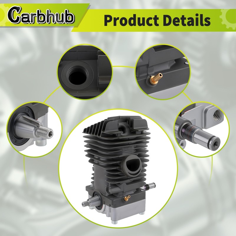 Carbhub 49mm Cylinder Piston Assembly for Stihl MS390 MS290 MS310