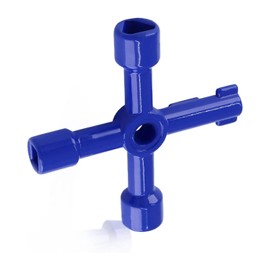 AORHOFJ 4-way multifunctional key, multifunctional control cabinet key, cross key, universal 4-way key, open key for electricity meter, gas meter cabinet, triangular key