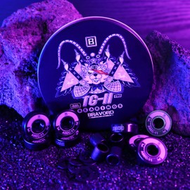 BRAVORD TG11PRO Skateboard Bearings, Black Ceramic Ball Bearings with Washers and Spacers (Pack of 8)
