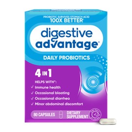 Digestive Advantage Probiotics for Digestive Health, Daily Probiotics for Women & Men, Supports Gut Health, Occasional Bloating & Diarrhea, Minor Abdominal Discomfort, & Immune Support, 80ct Capsules