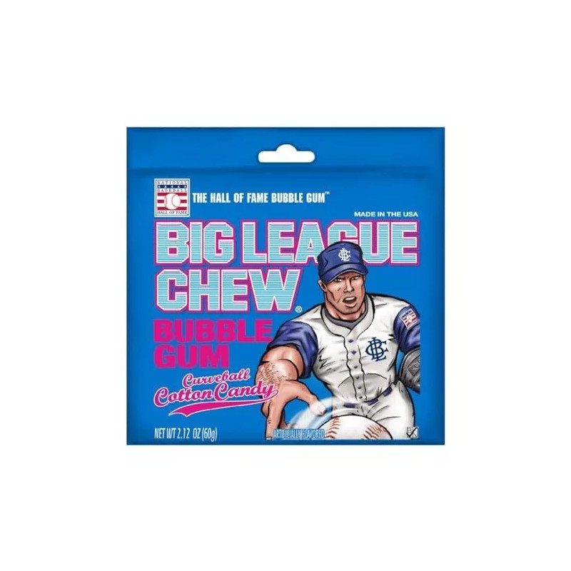 Big League Chew Curveball Cotton Candy 2.12 oz (Pack of