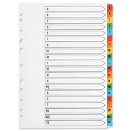 Q-Connect KF01523 Index A-Z Board Reinforced Multicoloured Dividers