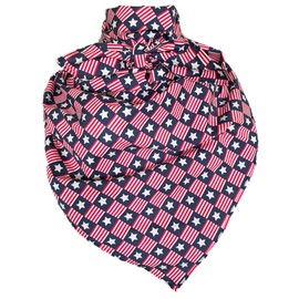 100% Cotton Bandana Scarf Wild Rag - Cowboy Western Scarves for Men & Women, Full Color on Both Sides (BIG BAD BANDANA - Patriot, 36")