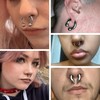 Kakonia 25Pcs 14G-6G Septum Pincher Tapers Horseshoe Septum Rings Acrylic&
