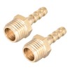 sourcing map Brass Metric Barb Connector Hose Nozzle 6mm x