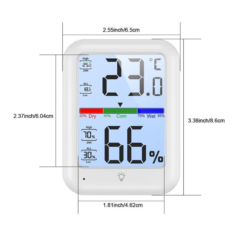 Digital Indoor Temperature and Humidity Meter Room Thermometer with Humidity