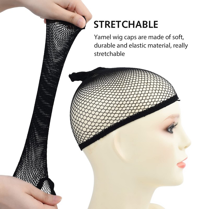 Yamel Mesh Wig Cap Net, 4 Pieces Hair Mesh Net
