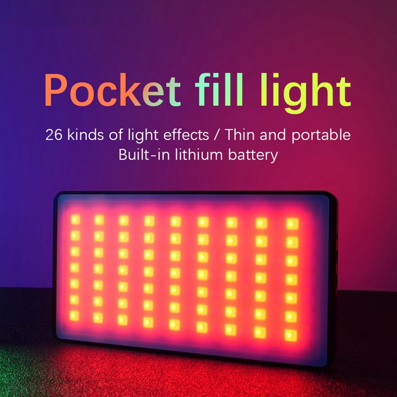 Andoer Y140 RGB LED Video Light Rechargeable Photography Fill Light