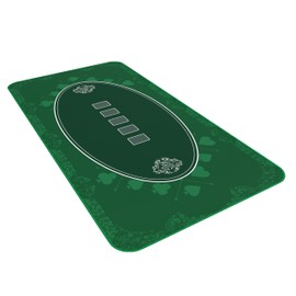 Bullets Playing Cards Poker Table Top Mat - Durable, Water-Resistant, & Non-Slip Surface - Professional-Grade Playing Mat with Sewn Edges for Casino Night and Texas Hold’em - Rectangular 55" x 29.5"
