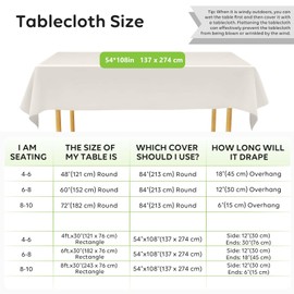 BOUBONI 4/8 tovaglie lunghe usa e getta bianche, 274 x 137 cm, in plastica, adatte per catering, matrimoni, all'aperto, feste di laurea, eventi a tema (8, avorio)