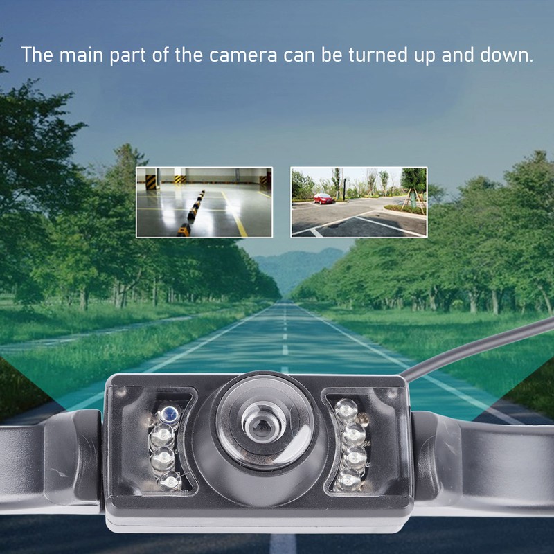 Car Long License Plate Frame Camera HD Night Vision 8