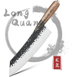 Kitory Kiritsuke Chef Knife Hand Forged Chinese Longquan Cleaver Wengewood 8.3