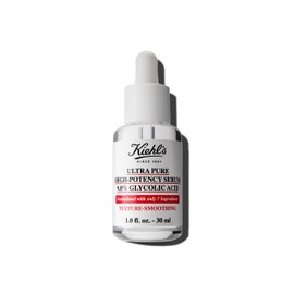 Kiehl's Ultra Pure High-Potency 9.8% Glycolic Acid Serum, Concentrated Face Serum to Exfoliate for Glowy Skin, Visibly Smooths Skin Texture & Boosts Skin Glow, All Skin Types, Fragrance-free - 1 fl oz