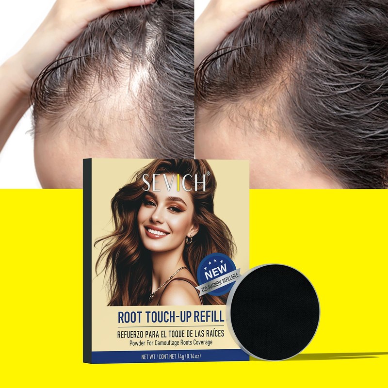 SEVICH Magnetic Replaceable Hairline Powder, Refill Pack 3 Pcs- Interhair