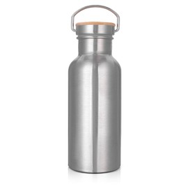 Stainless Steel Water Bottle, 500 ml, Insulated Thermos Flask for Sports, BPA-Free, Leak-Proof Metal Water Bottle for Hot & Cold Drinks, Outdoor Drinking Bottle for Office, Sports, School, Fitness