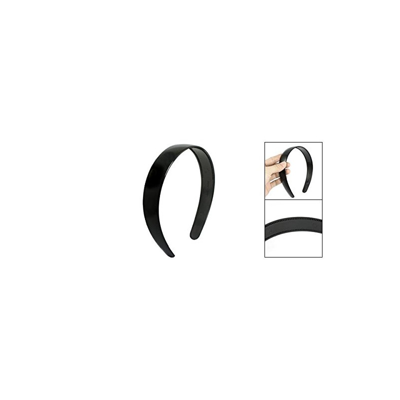 Sourcingmap Plastic Toothed Lady Hair Hoop Headband Ornament, Black