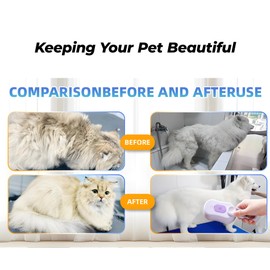 2-Pack Cat Steam Brush for Shedding, Rechargeable 4-in-1 Multifunctional Grooming Tool for Cats & Dogs - Deshedding, Cleaning, Massage & Detangling,2-Pack Pet Finger Toothbrush (Orange, Purple)