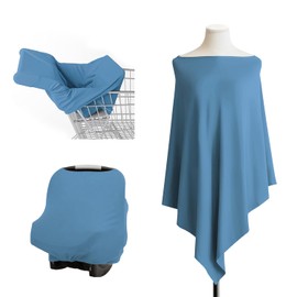 Nursing Cover, Breastfeeding Cover, Mother Nursing Apron, Privacy Nursing Covers for Breastfeeding, Breathable Soft Nursing Poncho for Baby and Mom, Multi-use Carseat Canopy