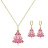 YTDYTD Pink Cubic Zirconia Christmas Tree Necklace