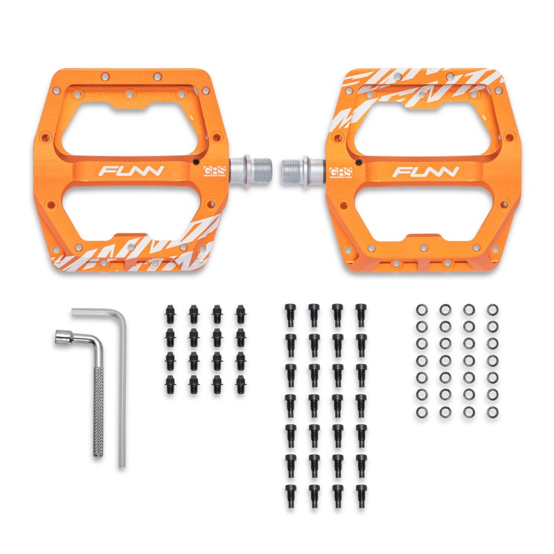 Funn Funndamental Flat Pedals - Wide Platform Pedals for BMX/MTB,