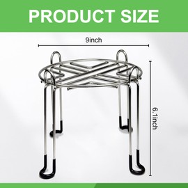 Water Filter Stand 6" Tall by 9" Wide Compatible with Berkey Big, Royal and Travel System, Countertop Stainless Steel Stand for Most Medium Gravity Fed Water Coolers