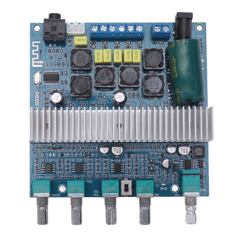Subwoofer Amplifier Board High Power Bluetooth Audio Amp DC12V‑24V 2.1