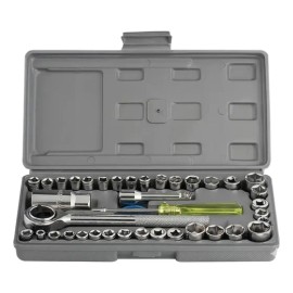 Kit De Herramientas Dados Y Matraca 40 Piezas 1/4 Y 3/8 Pro