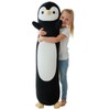 Aiuidun Pinguin - Cuscino lungo in peluche, 60 cm, morbido