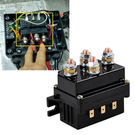 12V 500A Winch Solenoid Contactor Relay for 8000lbs-12000lbs ATV UTV 4WD 4x4 Winches Replacement