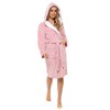 INSIGNIA Ladies Dressing Gown Fluffy Super Soft Hooded (XL, Pink)