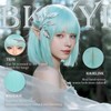 Mint Green Bob Wig with Bangs 13inShort Straight Green Wig