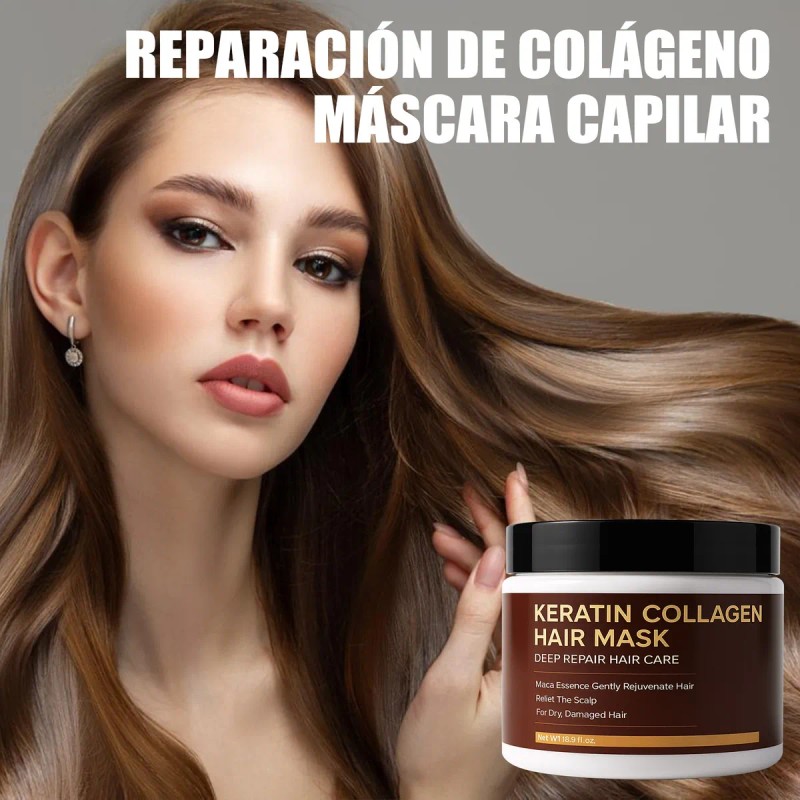 Mascarilla De Cabello Colágeno Reparación Cabello Dañado