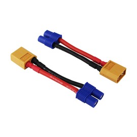 OliYin 3pcs XT60 XT-60 Male to EC3 Female Connector Adapter Wire for RC Lipo Battery 14awg 1.96inch Cable (Pack of 3)